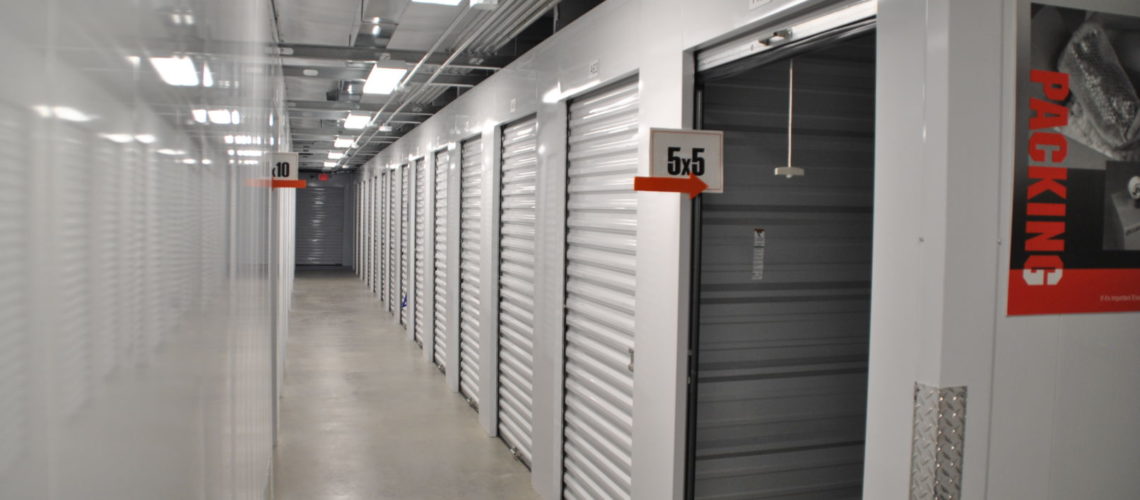 The climate controlled units are accessible through well lit hallways. 