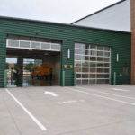 Large climate control self-storage buildings often feature sheltered loading areas.