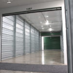 The facility offers a variety of storage unit sizes, some with interior lighting.
