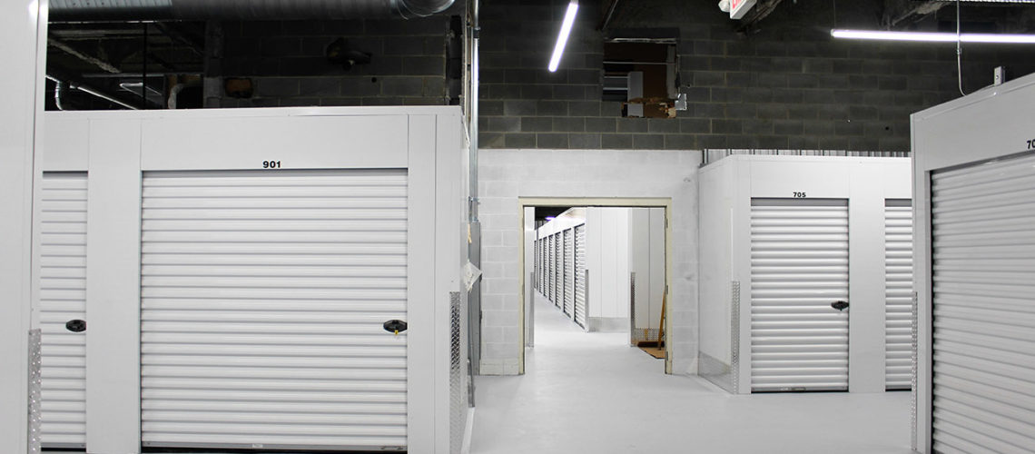 New paint and refinished floors contribute to the sleek, clean appearance of the storage facility.