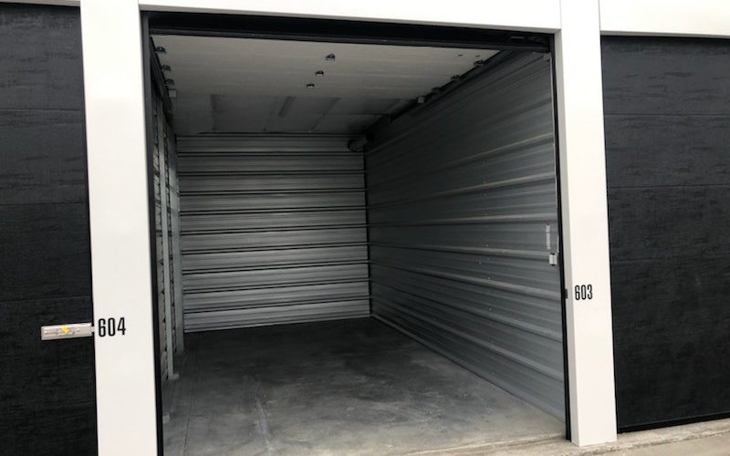 Climate controlled exterior access units are equipped with insulated sectional doors.