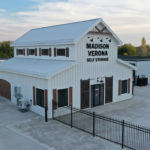 Madison Verona Self-Storage office, built by local contractors, includes heated storage for the owner's equipment. 